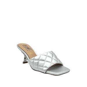 NEW EXE women's quilted slide mule in silver